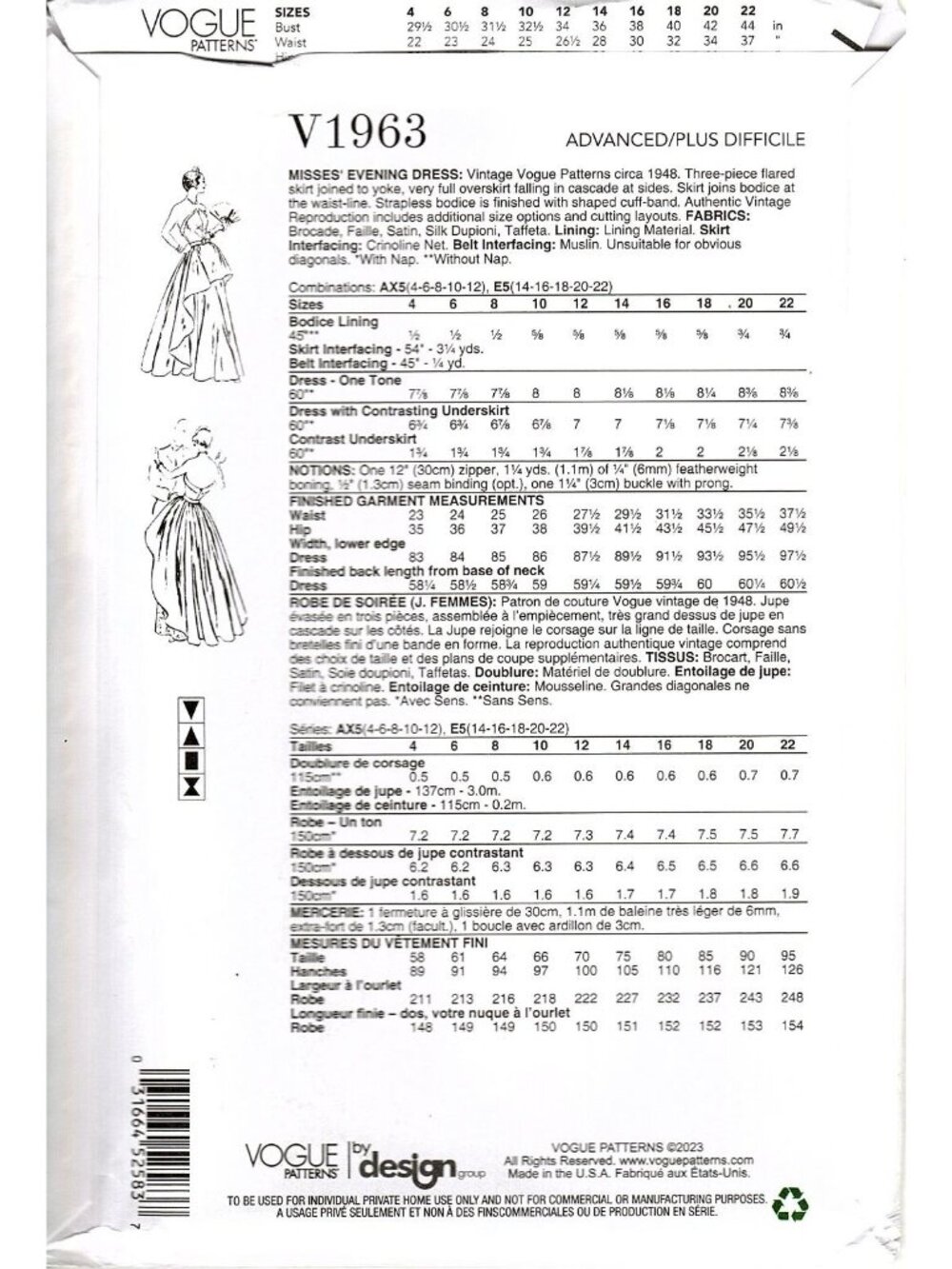Simple Parten Simplicity | Office | Vogue V963 Misses 14 To 22 Vintage Reissue ...